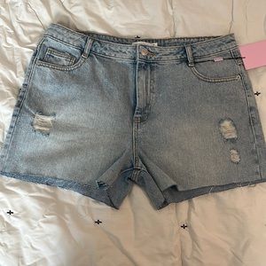 Avec Les Filles denim shorts